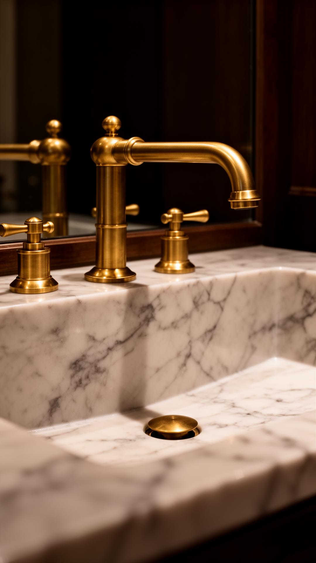 Marble vanity detail
